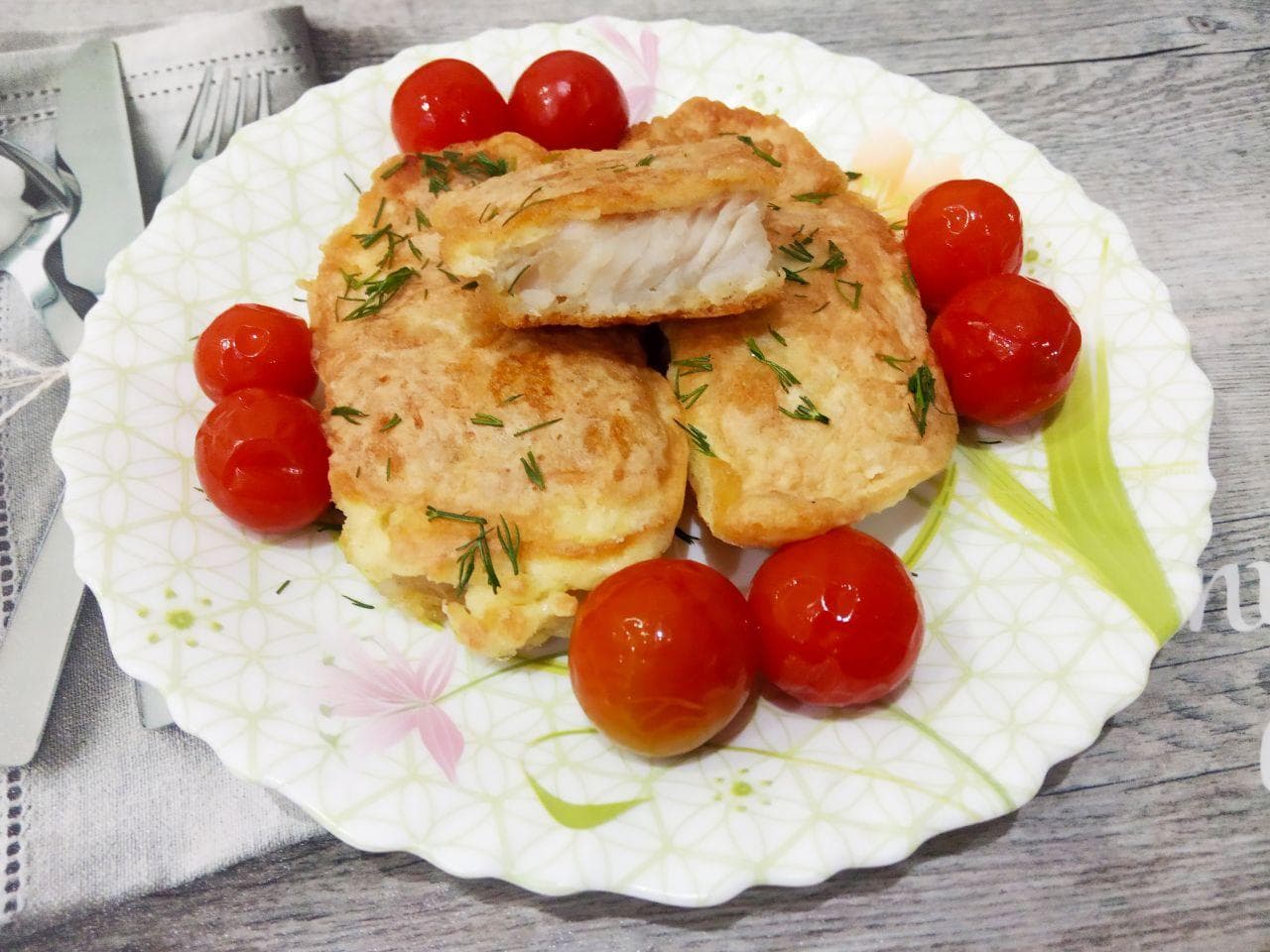 Рыба в сырно-яичном кляре, вкусно и аппетитно