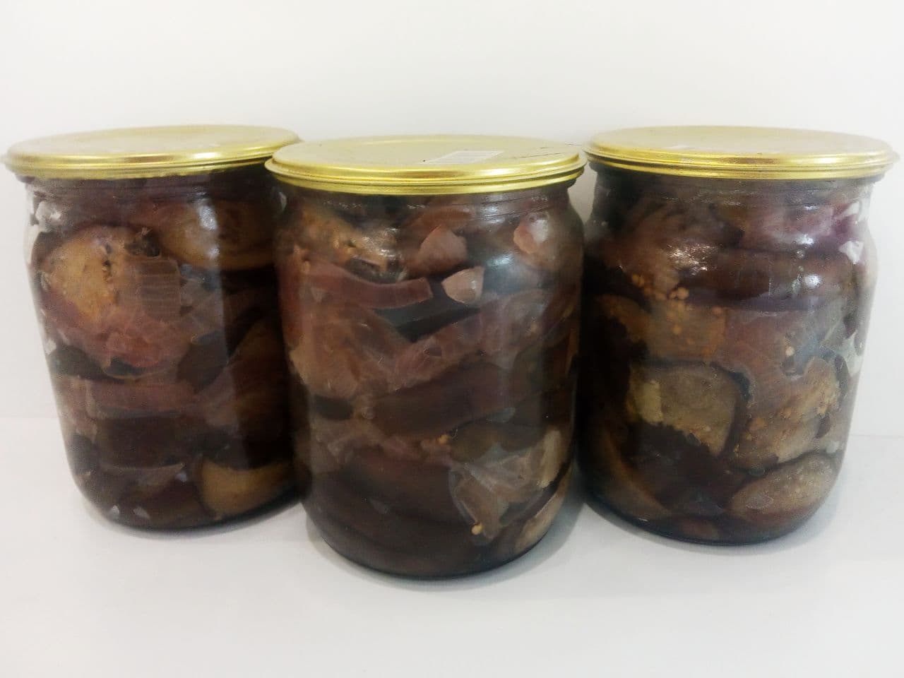 Закуска из баклажанов и лука, на зиму