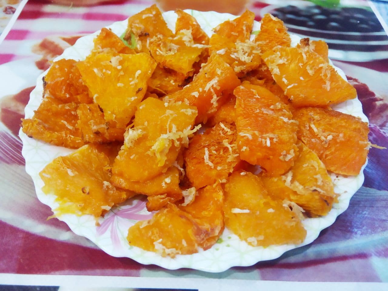 Тыква с лимоном и сахаром, запеченная в духовке