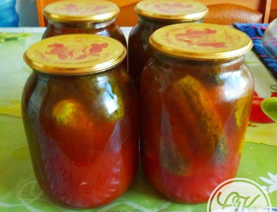 Консервированные огурцы с кетчупом