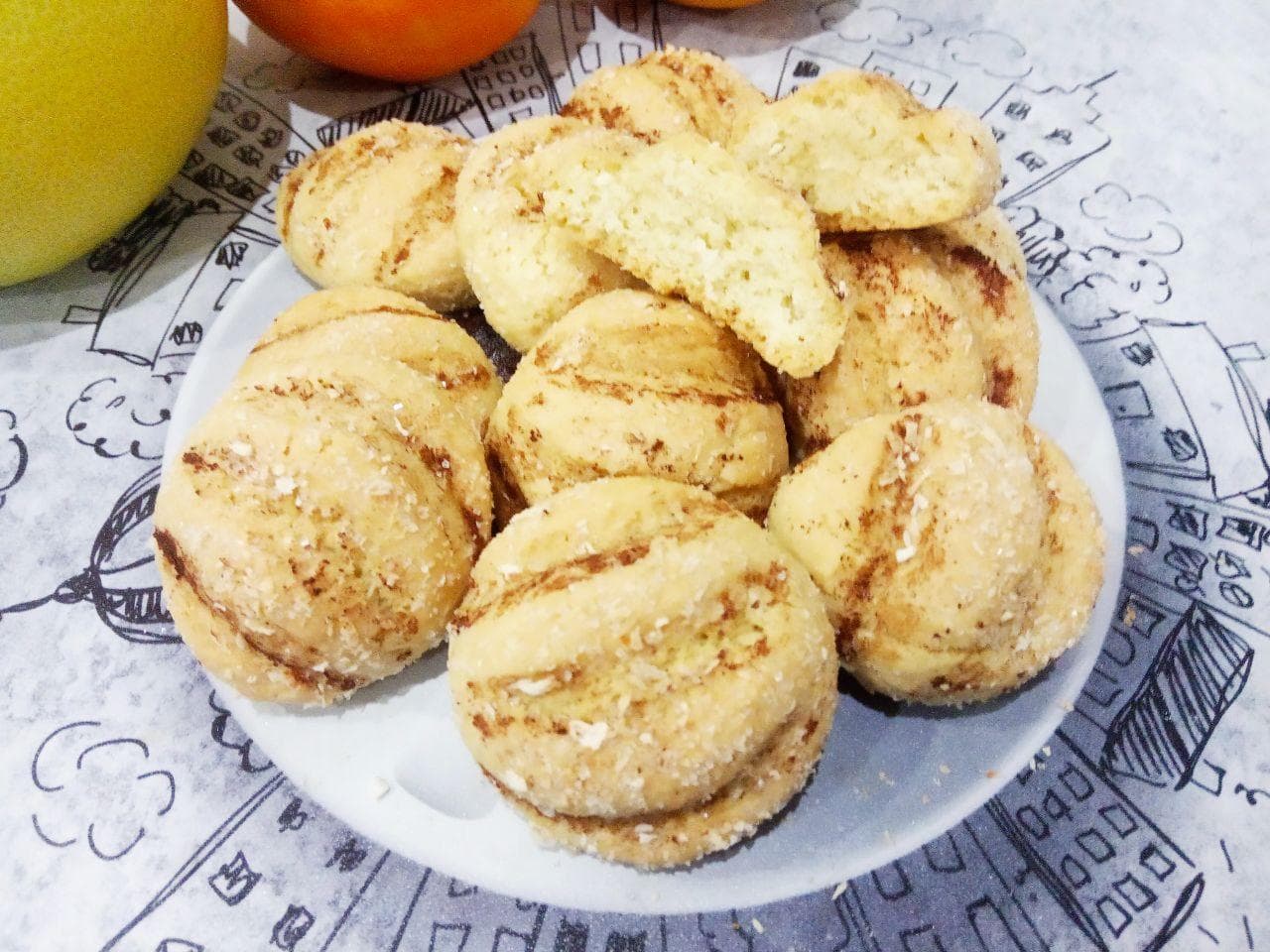 Печенье на растительном масле с кокосовой стружкой