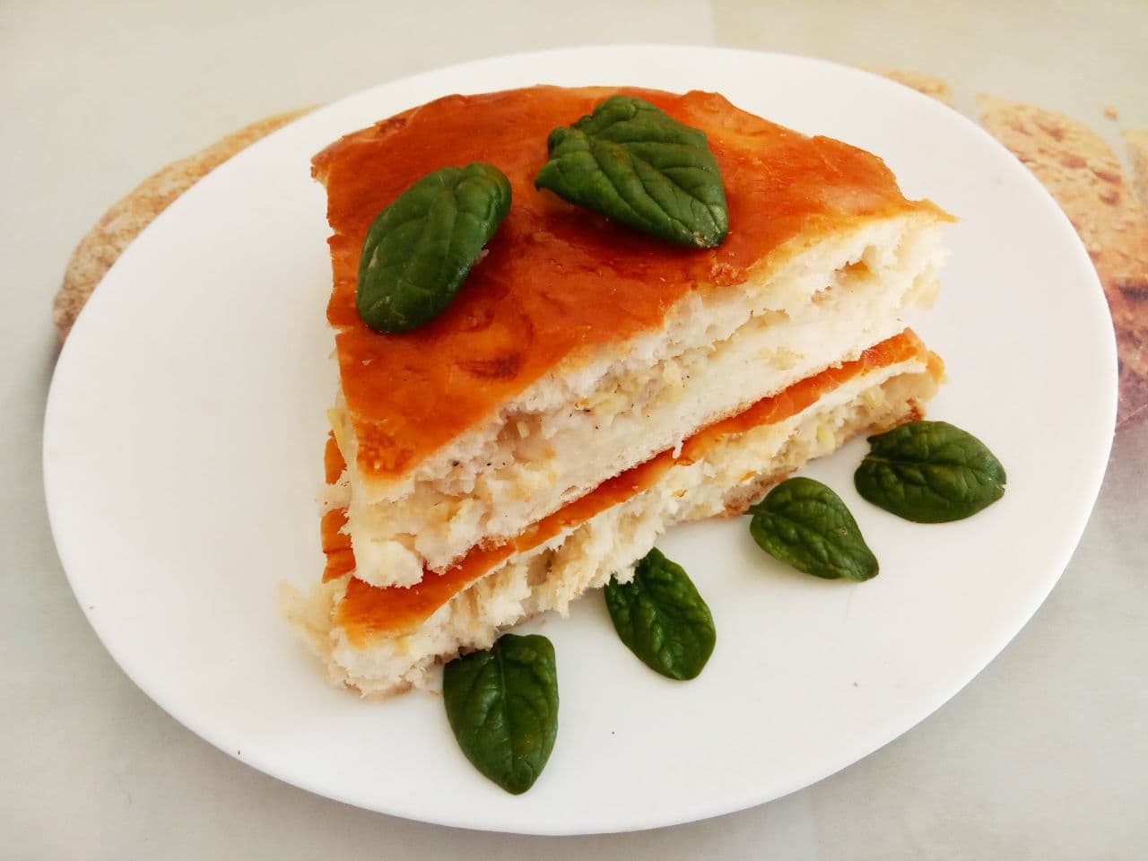 Лепешки с мясной начинкой, в духовке