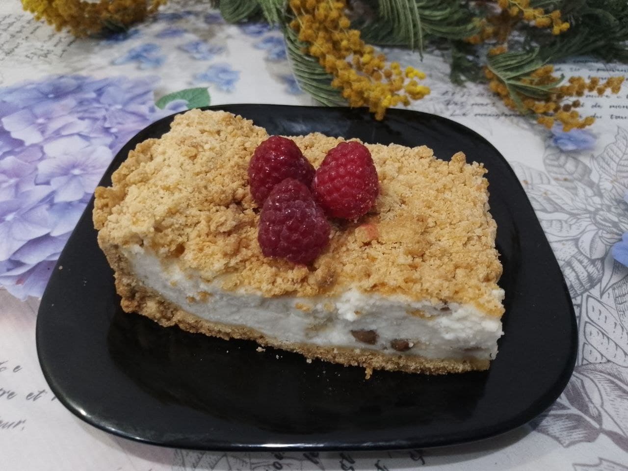 Пирог из песочной крошки и творога, вкусный и аппетитный