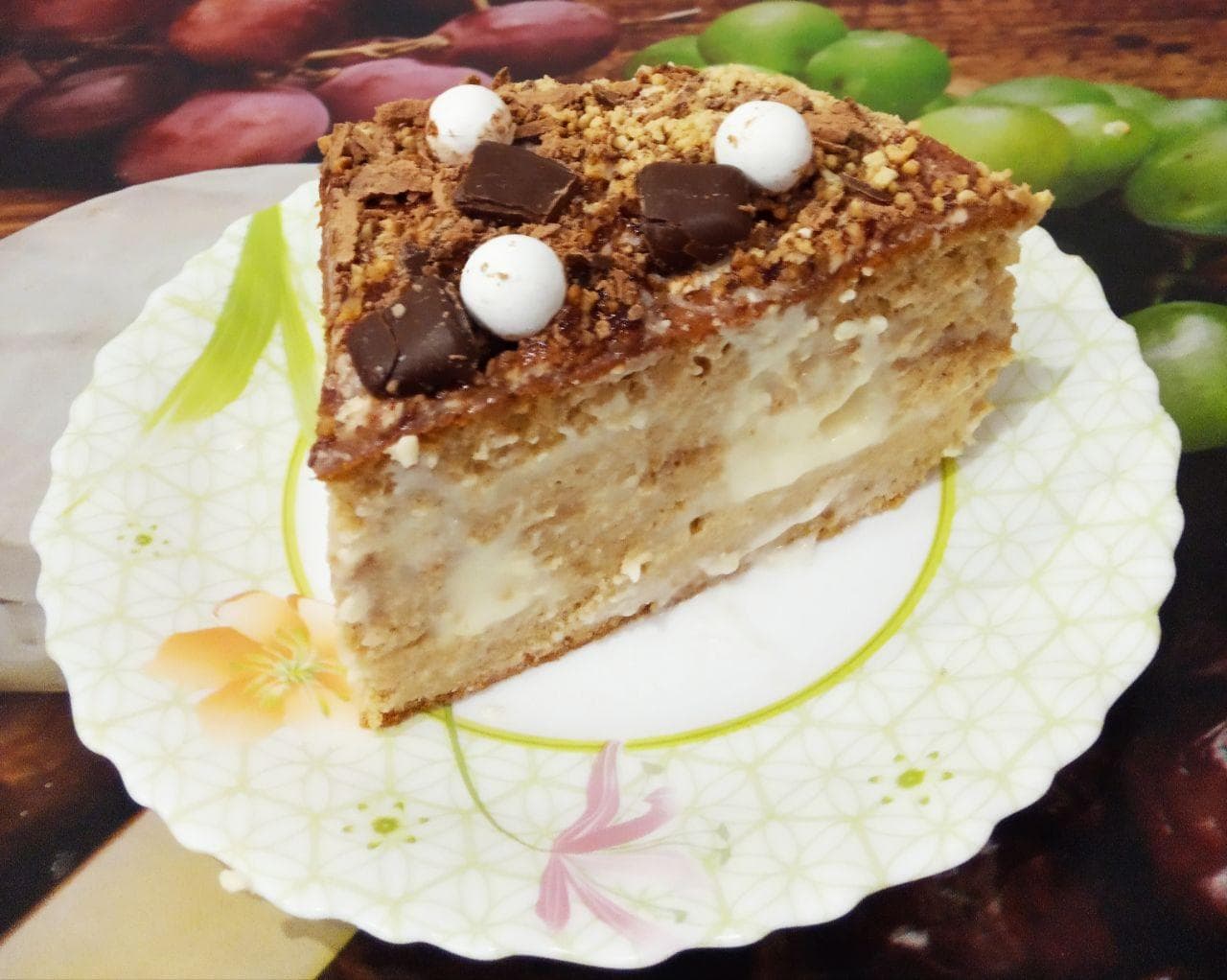 Торт из сухарей, с нежным заварным кремом, просто и вкусно