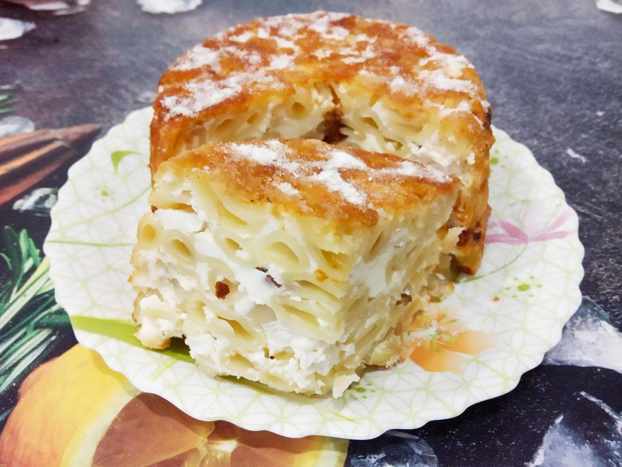 Вкусная запеканка из макарон и творога