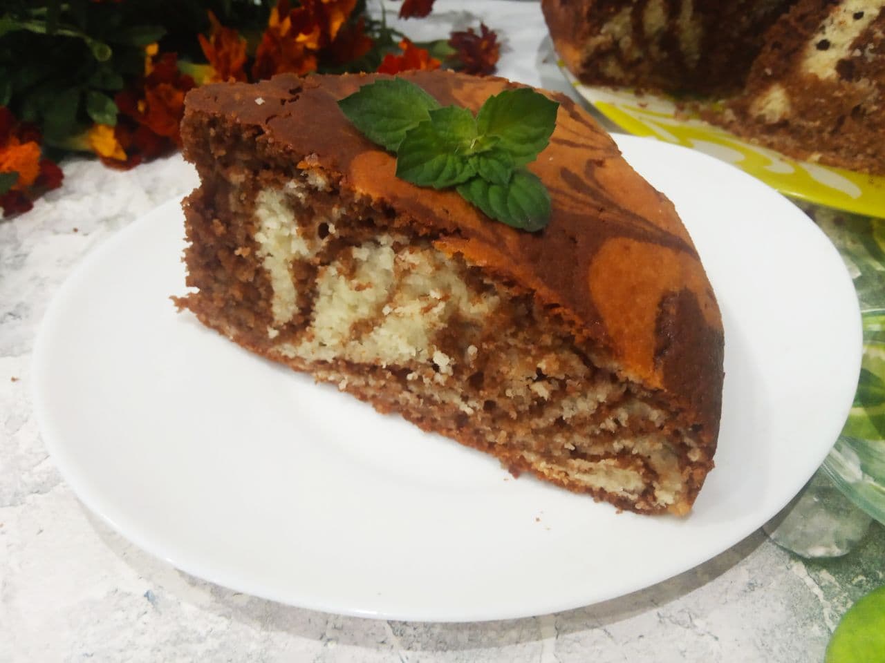 Манный пирог «Зебра», просто и вкусно