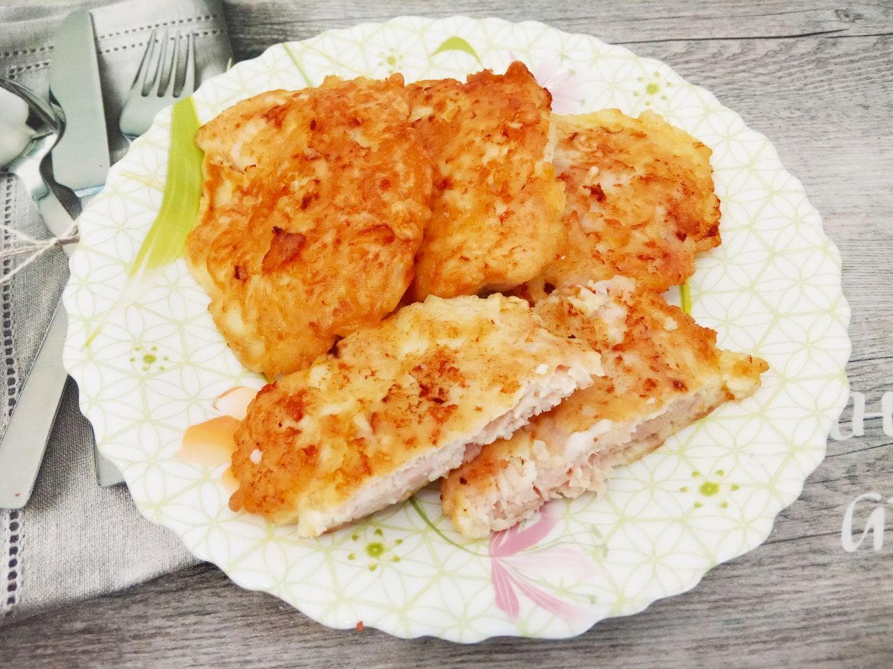 Аппетитная курочка в яично-сырном кляре
