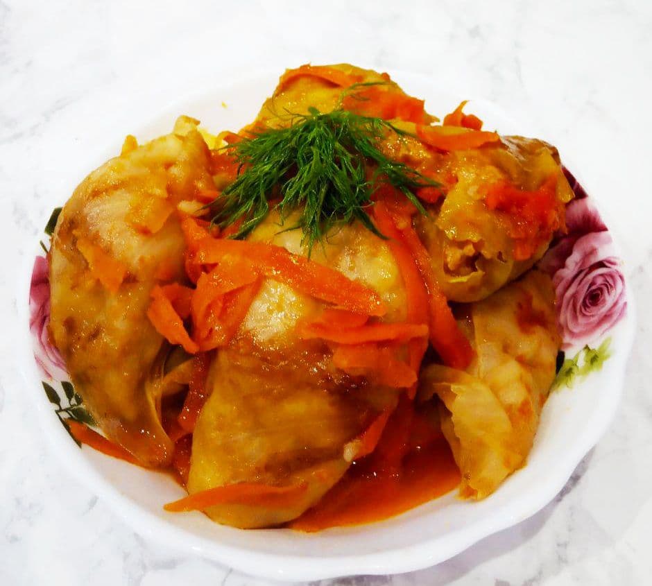 Голубцы поджаренные, вкусные и аппетитные