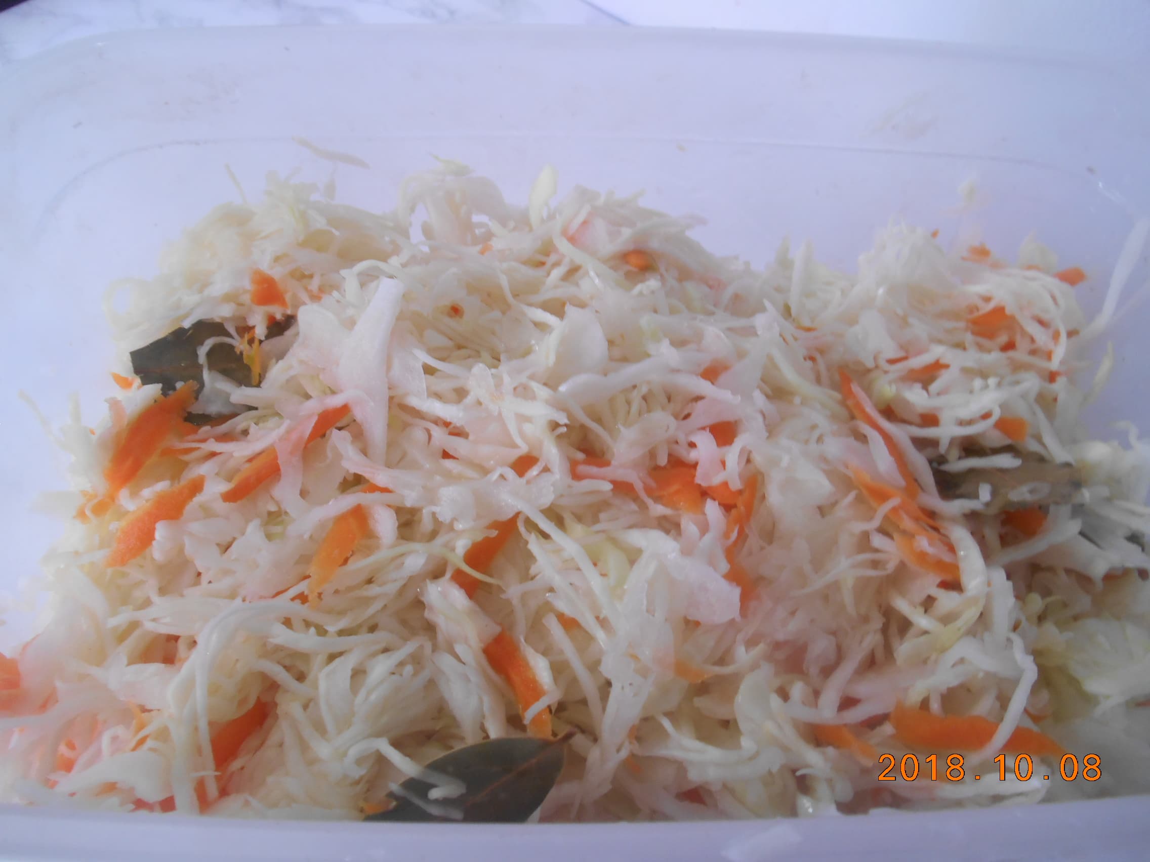 Капуста быстрого маринования с овощами