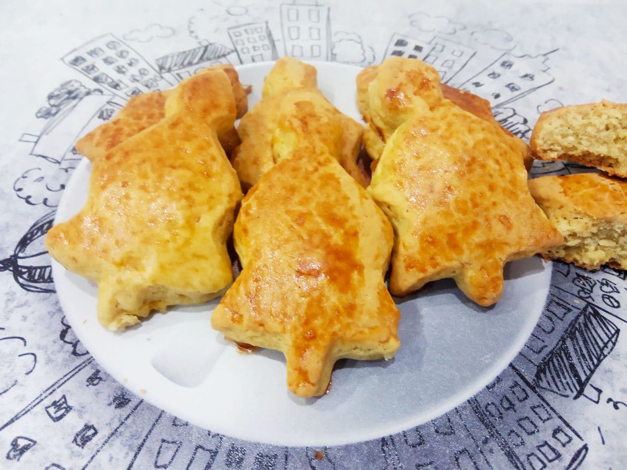 Домашние мандариновые коржики, мягкие и рассыпчатые