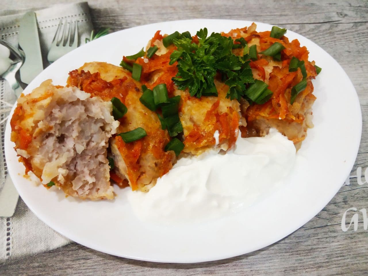 Ленивые голубцы запеченные в духовке, сытно и аппетитно