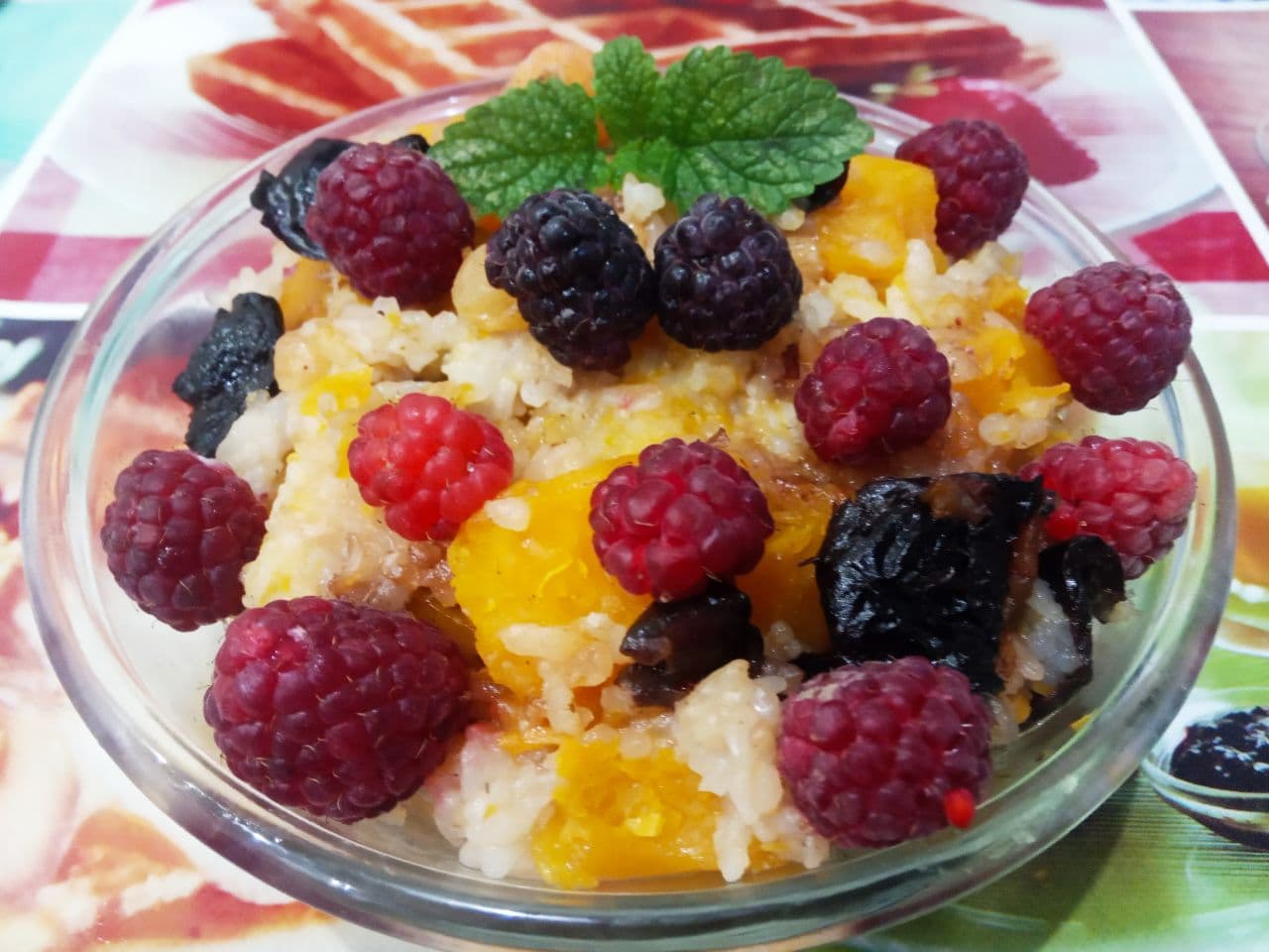 Плов  из тыквы и фруктов, полезный и вкусный