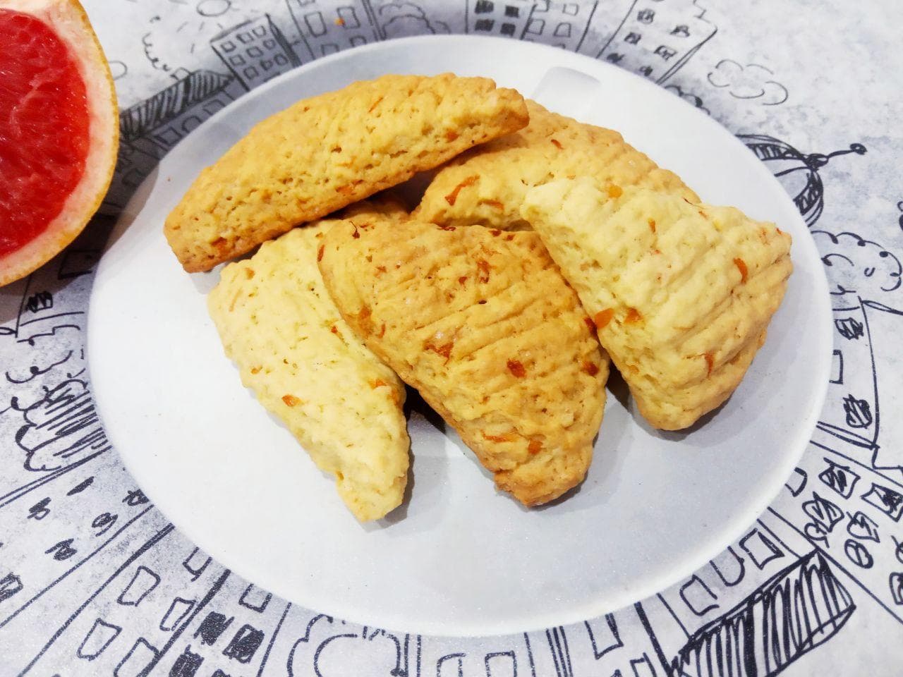 Простой рецепт грейпфрутового печенья, просто и вкусно