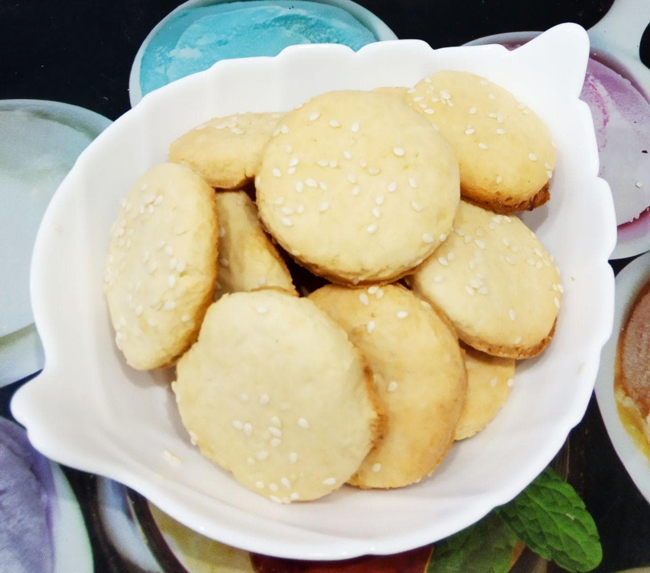 Печенье лимонное рассыпчатое с кунжутом