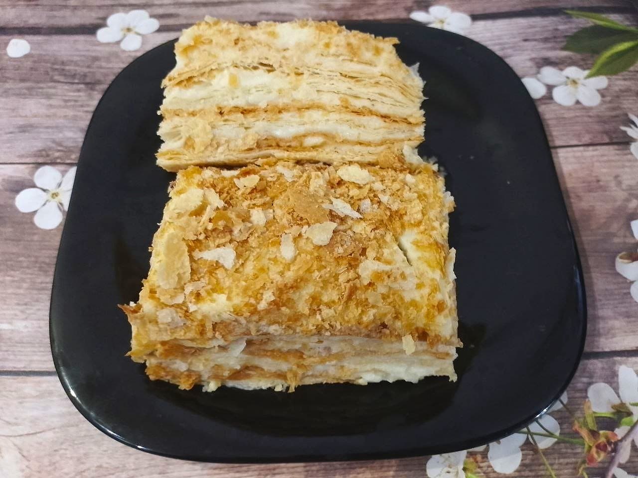 Простой рецепт торта «Наполеон», нежный и вкусный