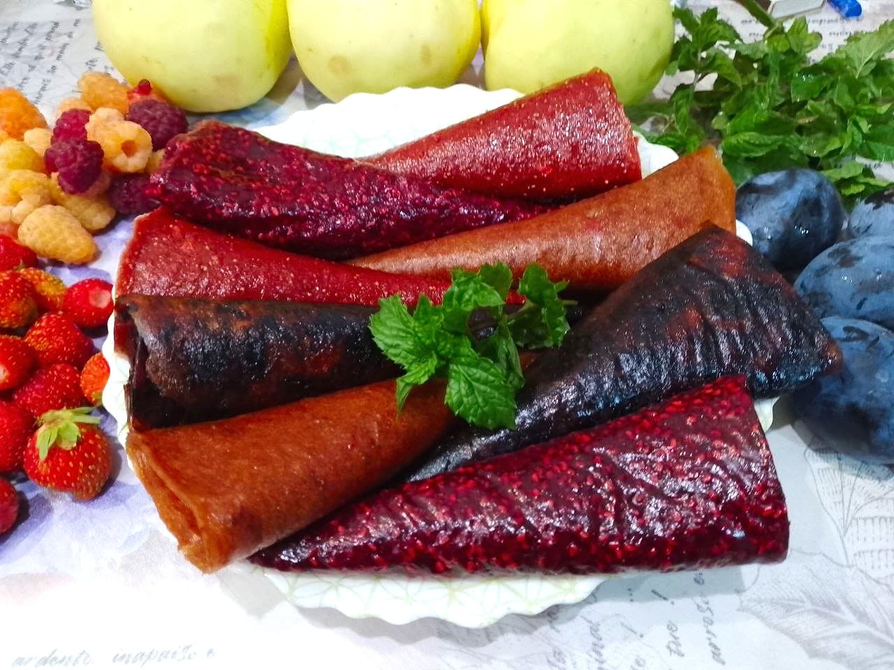 Домашняя пастила из яблок и ягод, в электросушилке