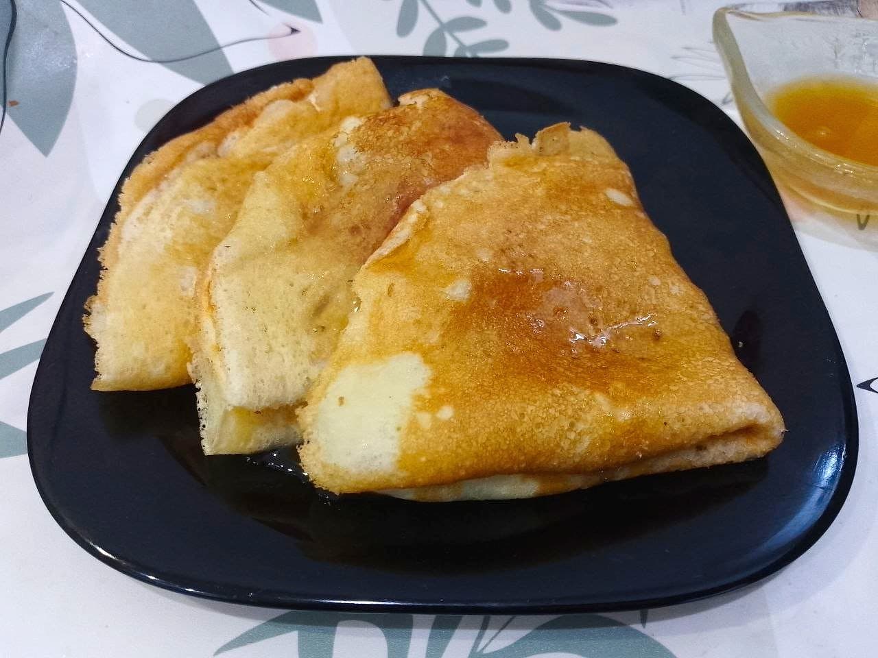 Нежные и мягкие блины с мёдом
