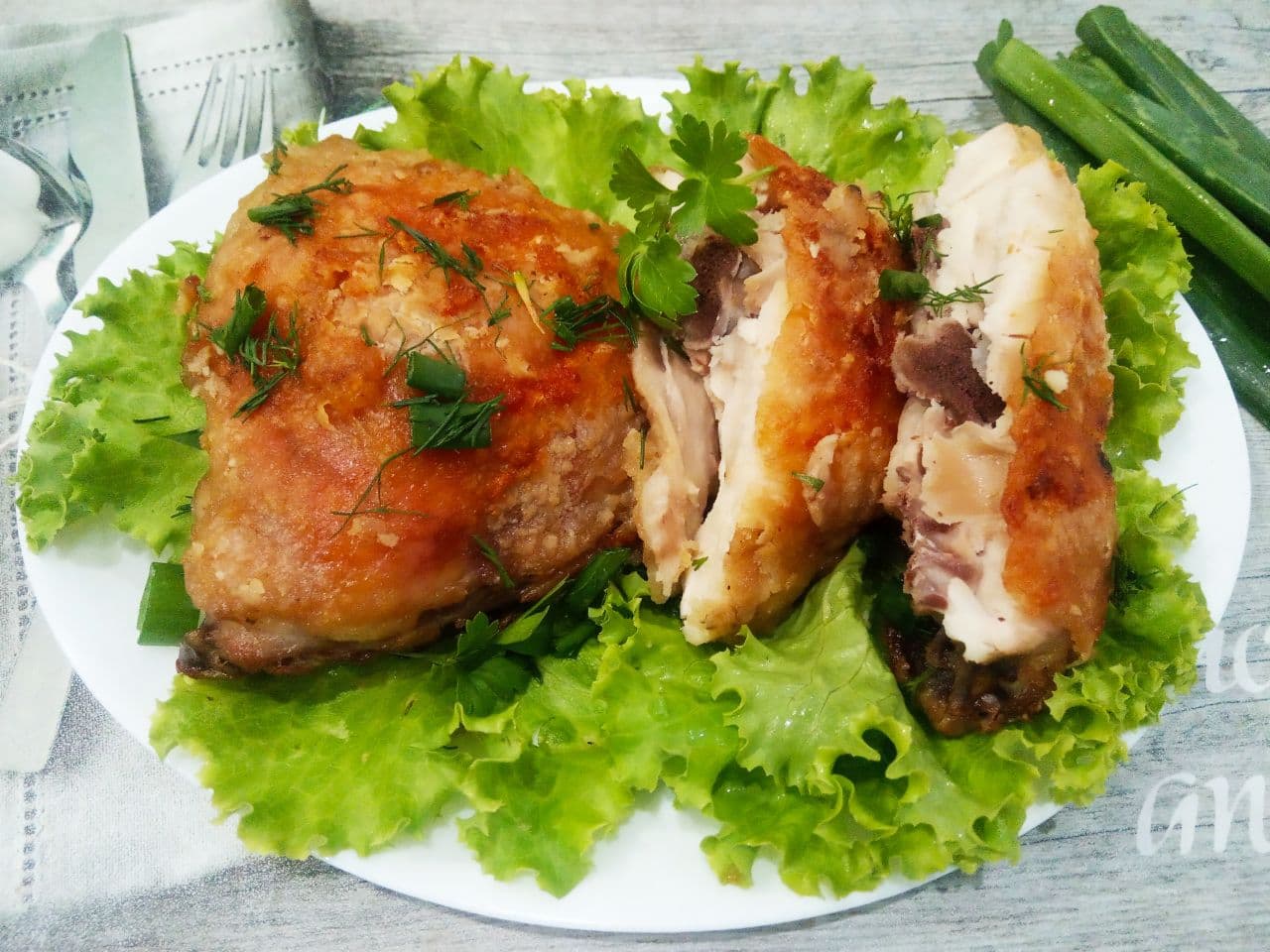 Куриные бедрышки запеченные в духовке, в специях и кляре