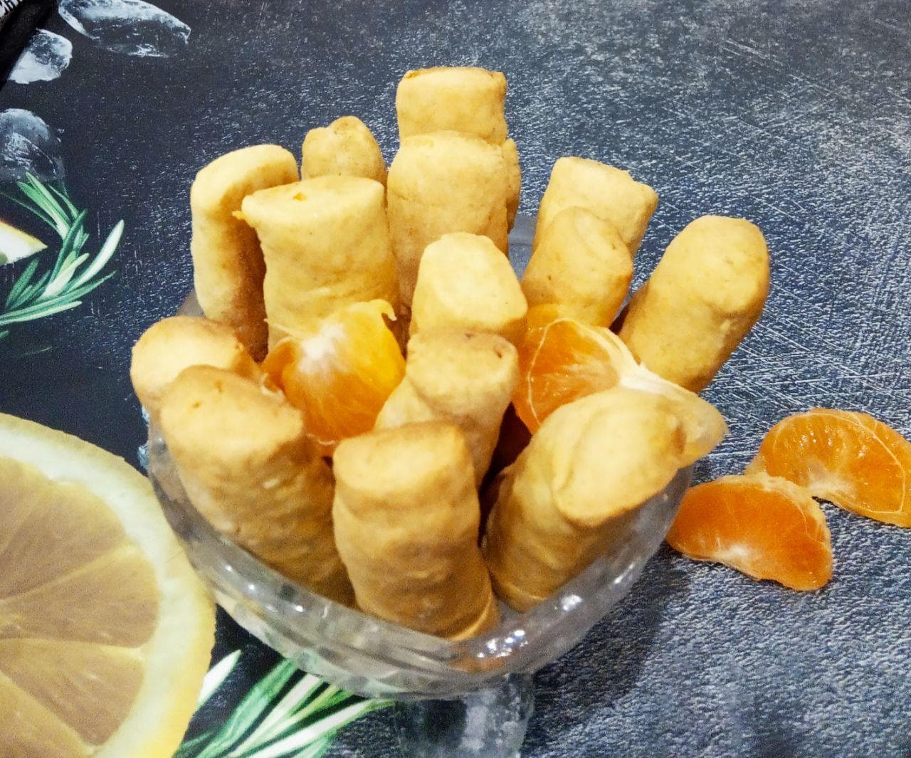 Мандариновые песочные и рассыпчатые палочки