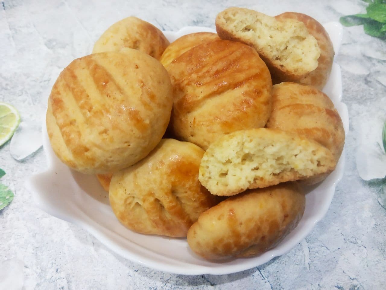 Мандариновое печенье на растительном масле, мягкое и рассыпчатое