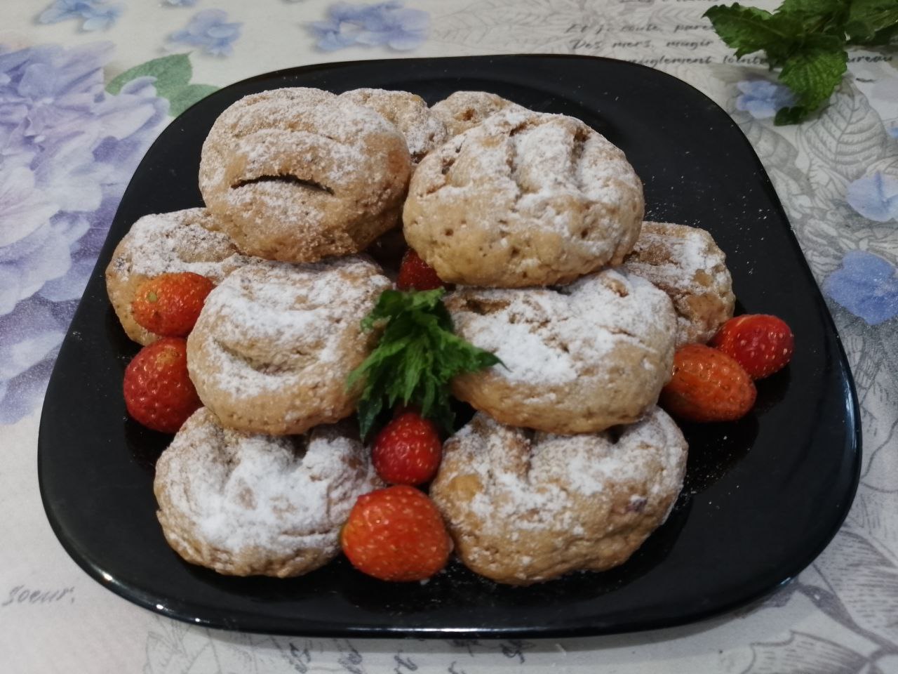 Домашнее клубничное песочное печенье