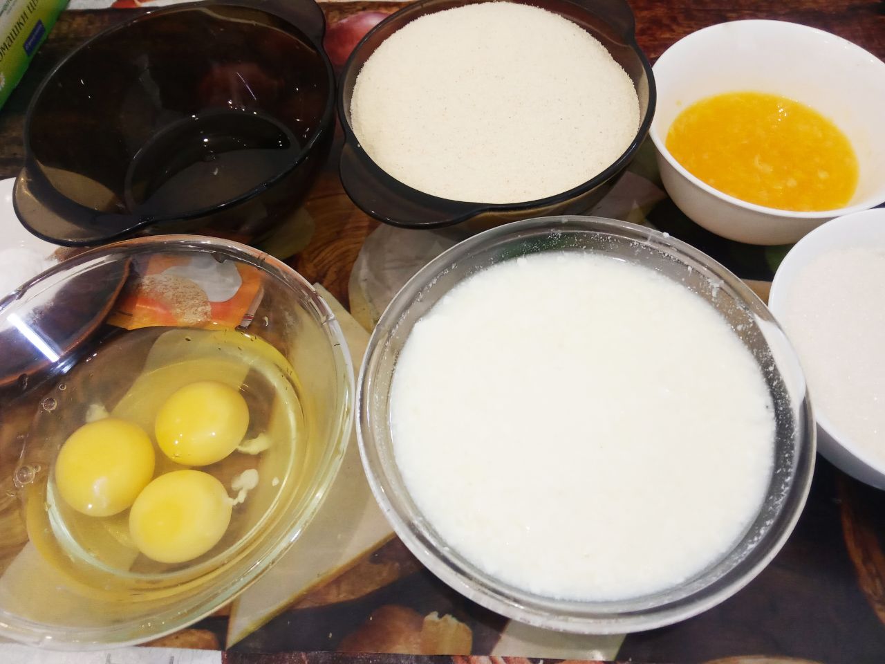 Манный апельсиновый пирог, в апельсиновом сиропе