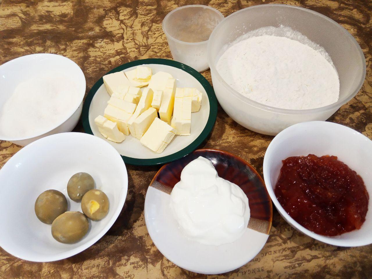 Рассыпчатое мягкое печенье с яблочным джемом