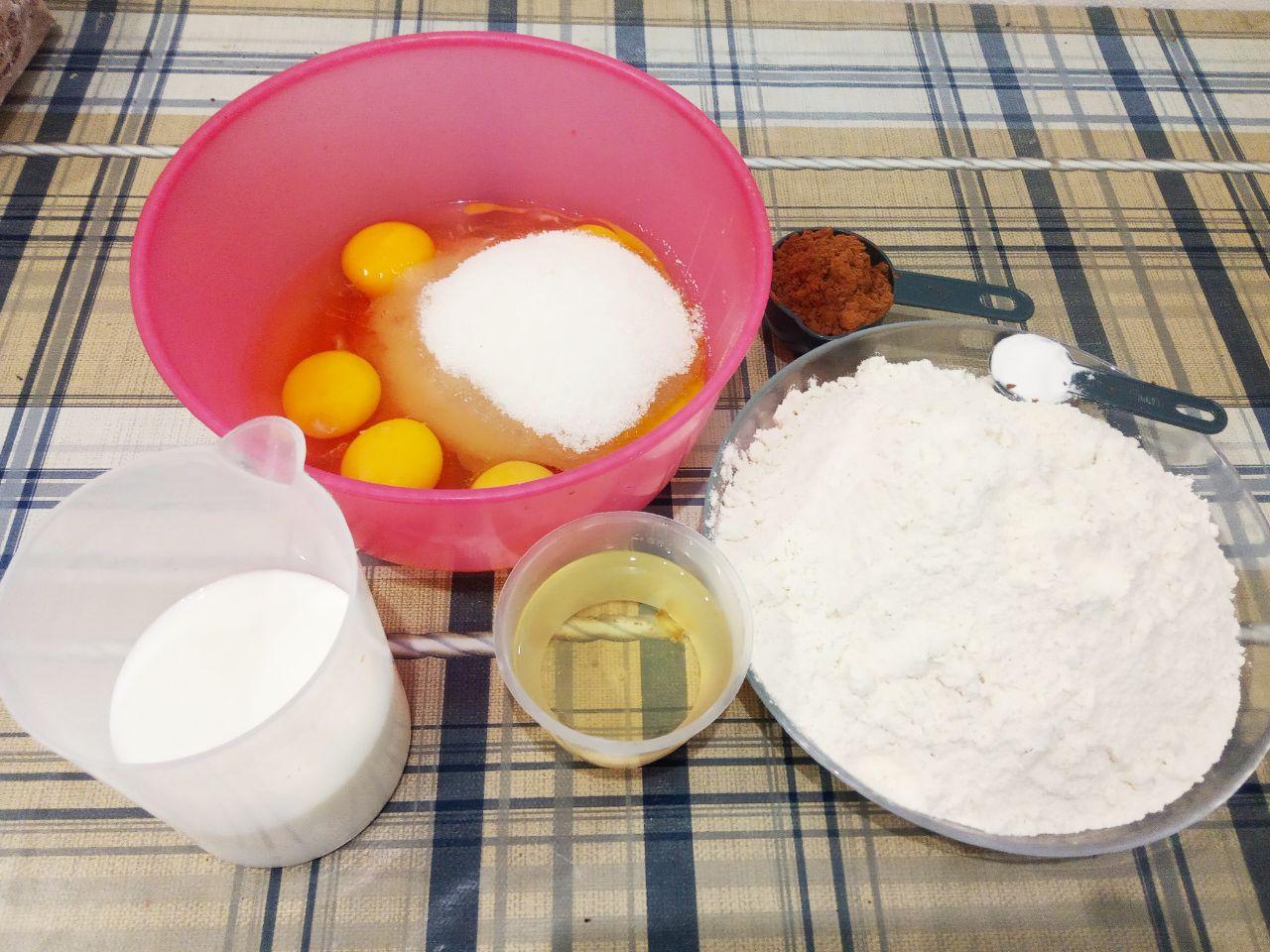 Пирог «Зебра» на молоке и растительном масле к чаю, просто и вкусно