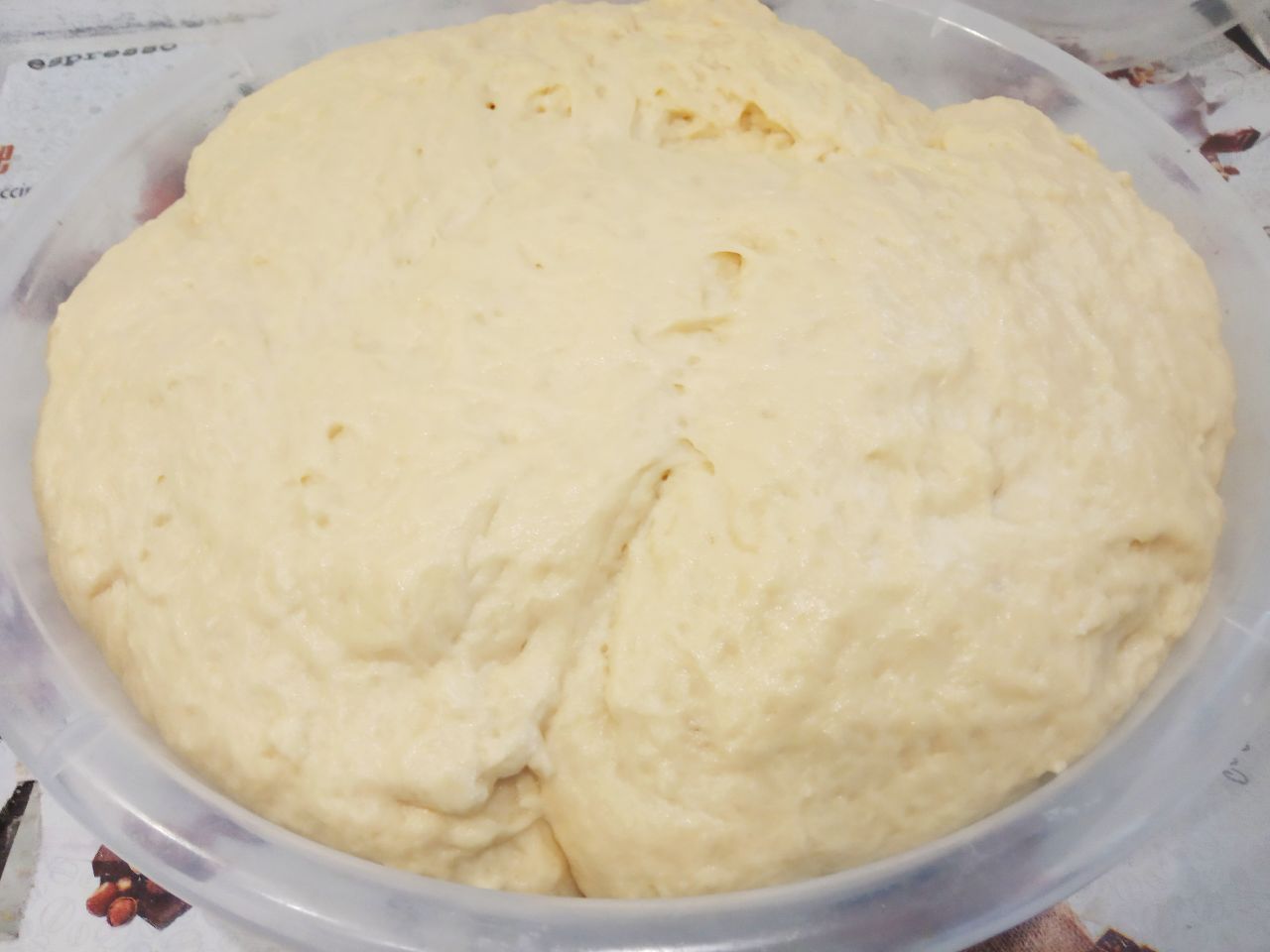 Домашние пасхальные куличи воздушные, мягкие и вкусные: Кладем тесто в большую емкость и ставим в теплое место для подъема.