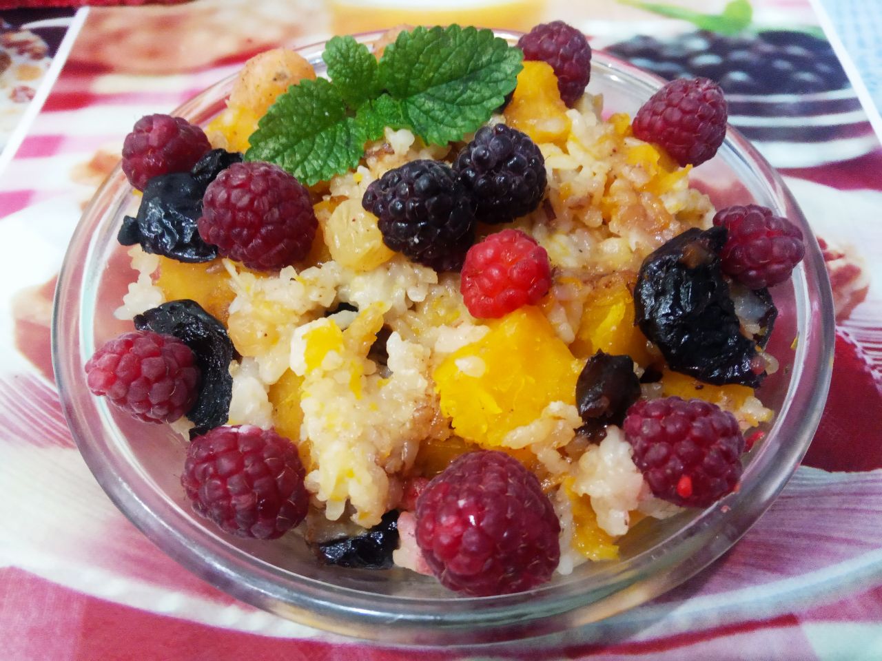 Плов  из тыквы и фруктов, полезный и вкусный
