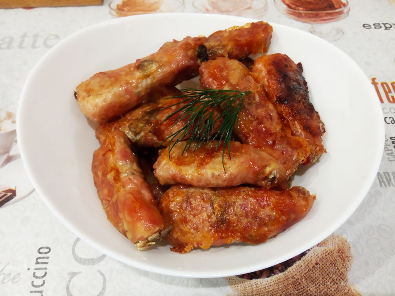 Запеченные фаршированные голени, с грибами и фаршем