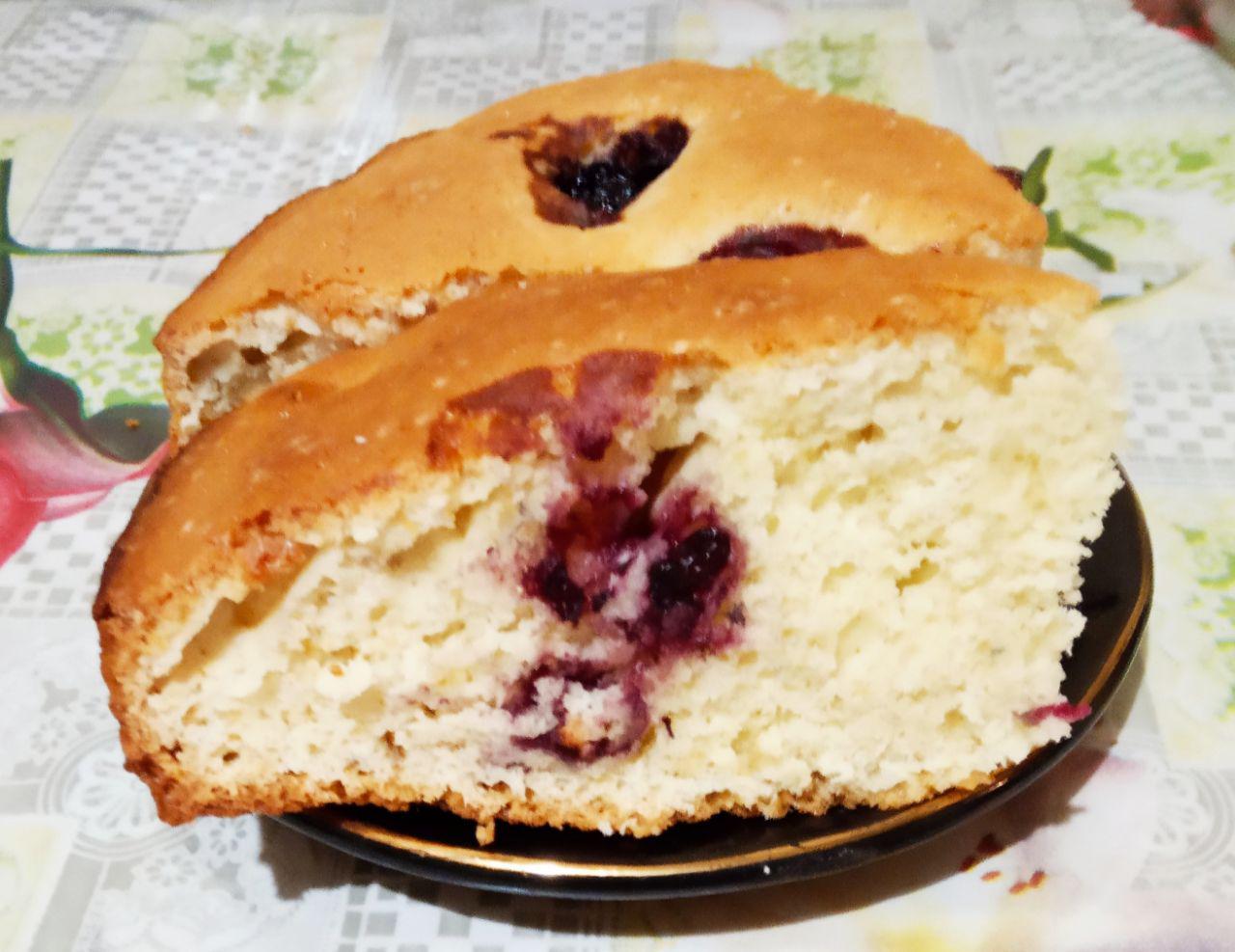 Пирог с ежевикой, нежный и вкусный