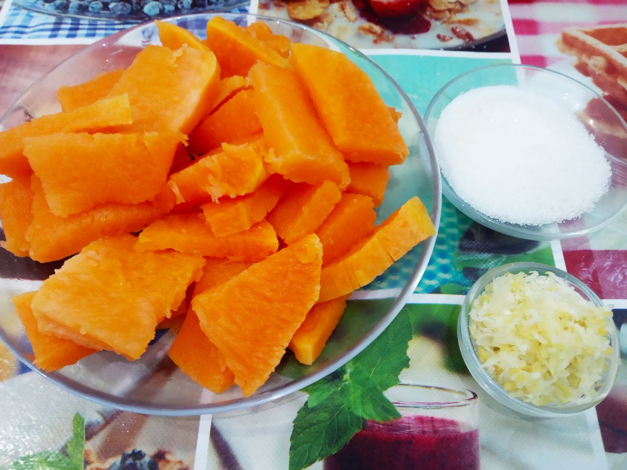 Тыква с лимоном и сахаром, запеченная в духовке