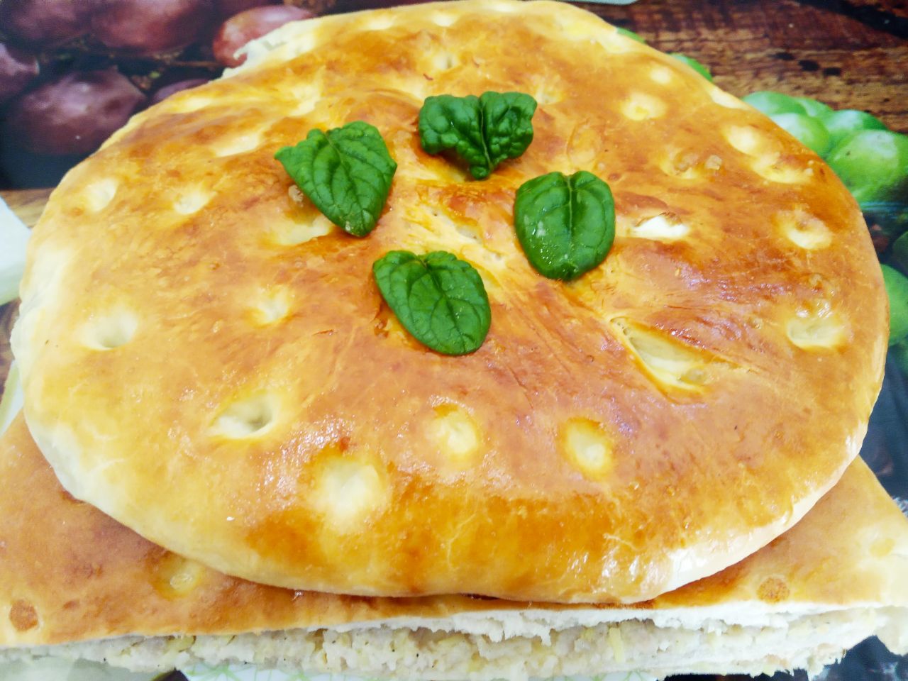 Лепешки с мясной начинкой, в духовке