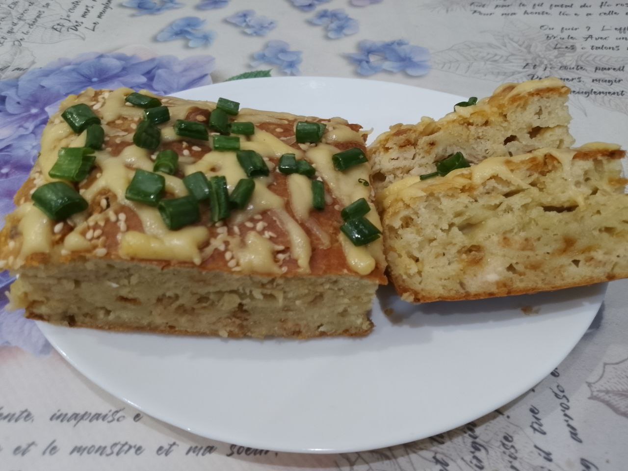 Заливной пирог с мясом и луком, вкусный и сытный