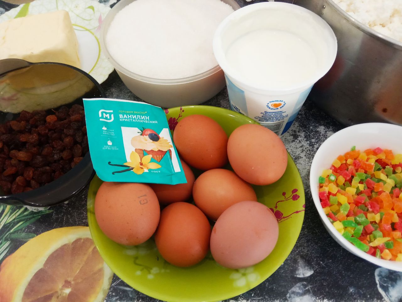 Нежная творожная пасха с цукатами и изюмом
