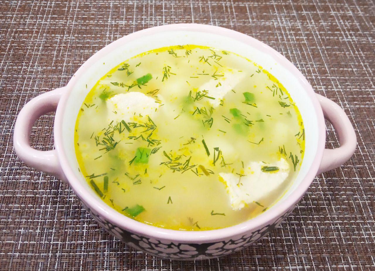 Суп с чесночными галушками
