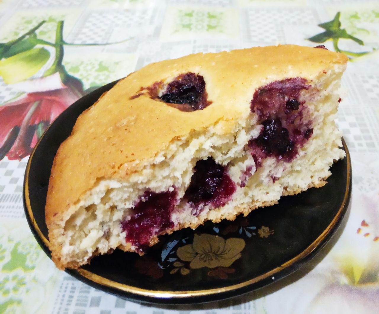 Пирог с ежевикой, нежный и вкусный