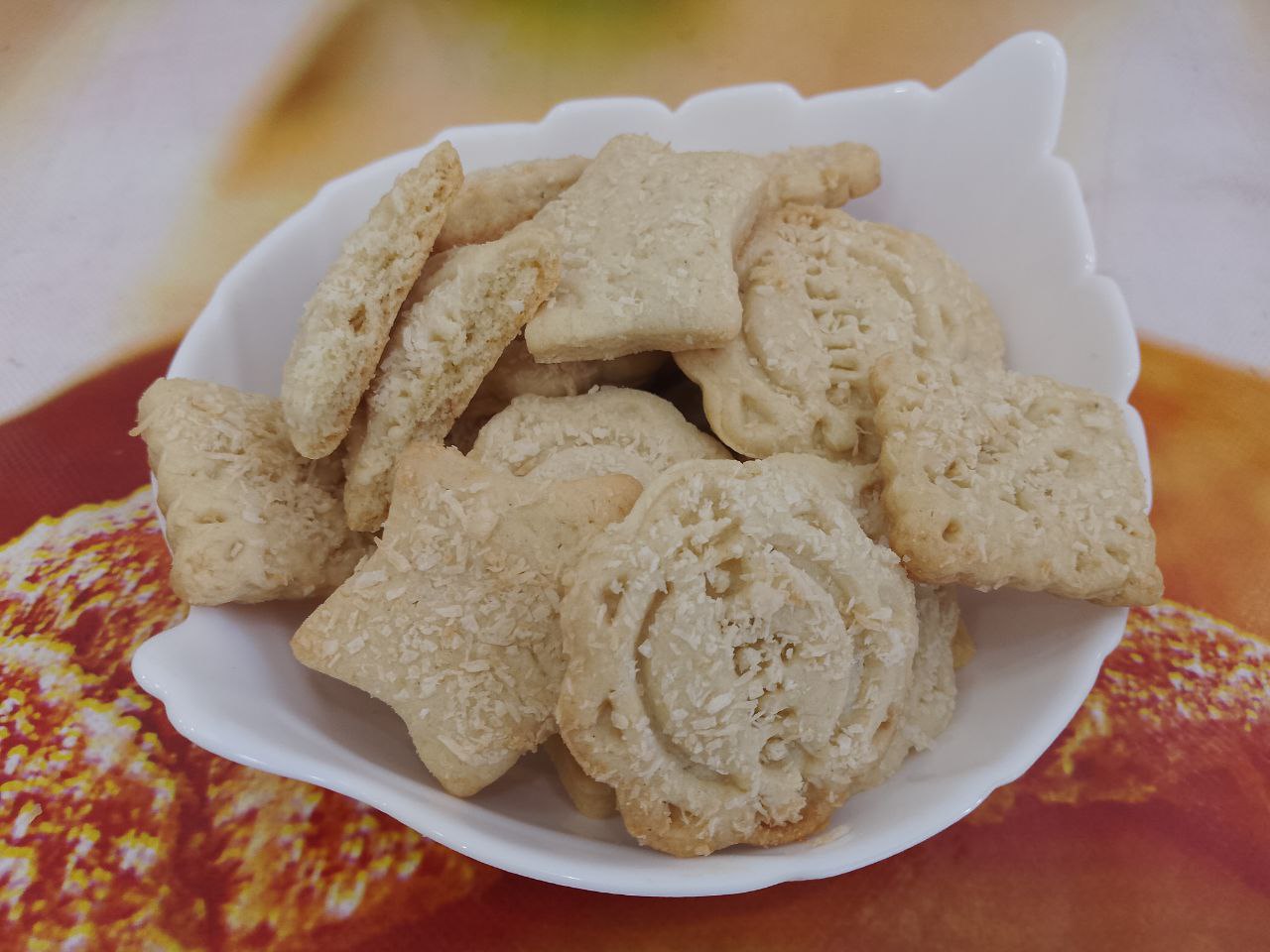 Домашнее печенье с кокосовой стружкой, песочное и рассыпчатое