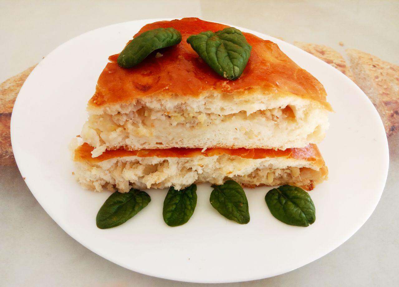 Лепешки с мясной начинкой, в духовке