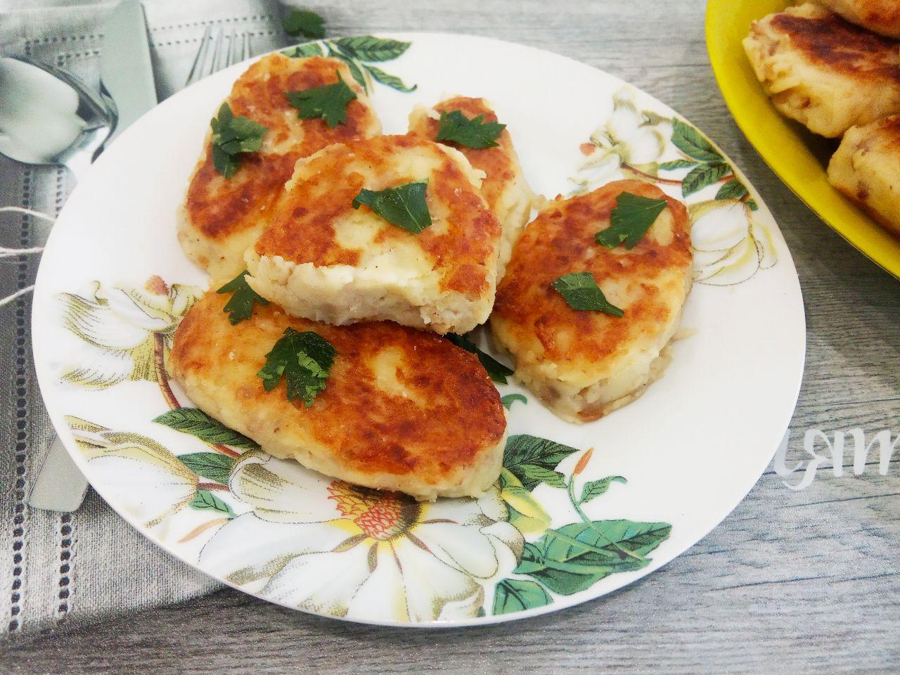 Картофельные котлеты из пюре с фаршем, просто и вкусно
