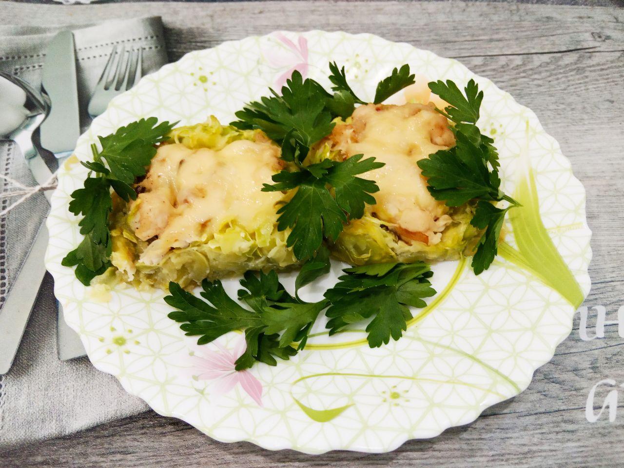 Сочные кабачковые гнезда с мясной начинкой и сыром