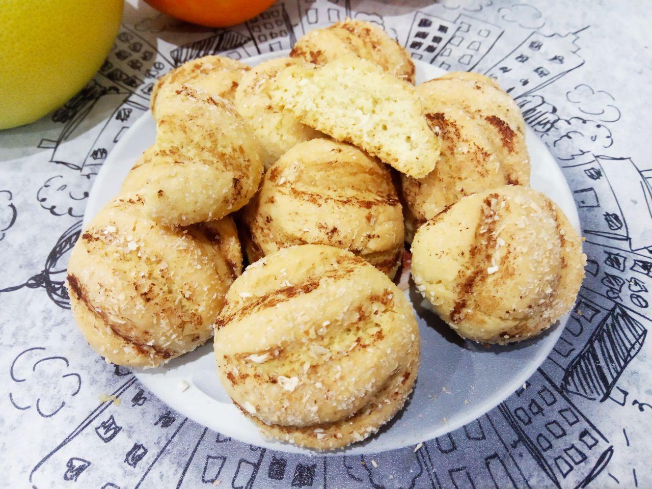 Печенье на растительном масле с кокосовой стружкой
