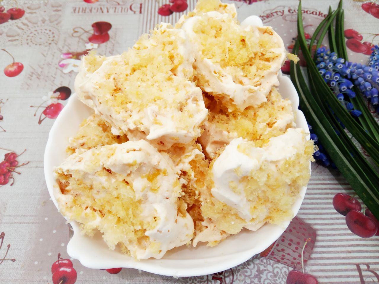 Печенье из белков, кокосовой стружки и кукурузных палочек