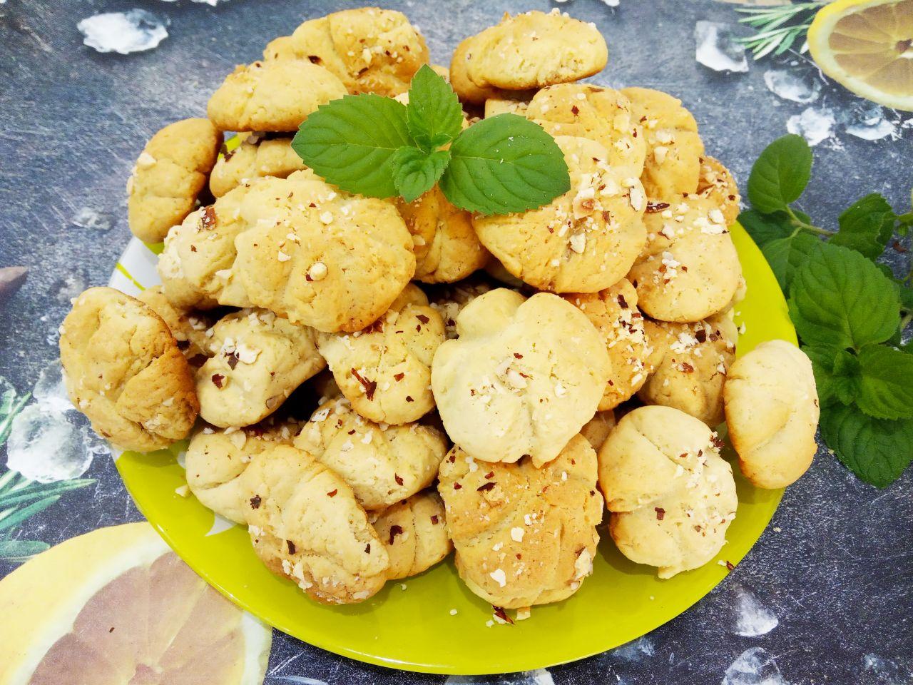 Рецепт печенья на растительном масле с ореховой крошкой