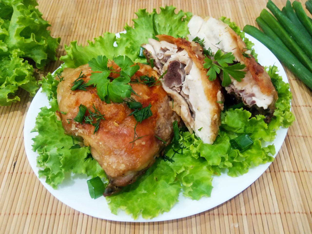 Куриные бедрышки запеченные в духовке, в специях и кляре