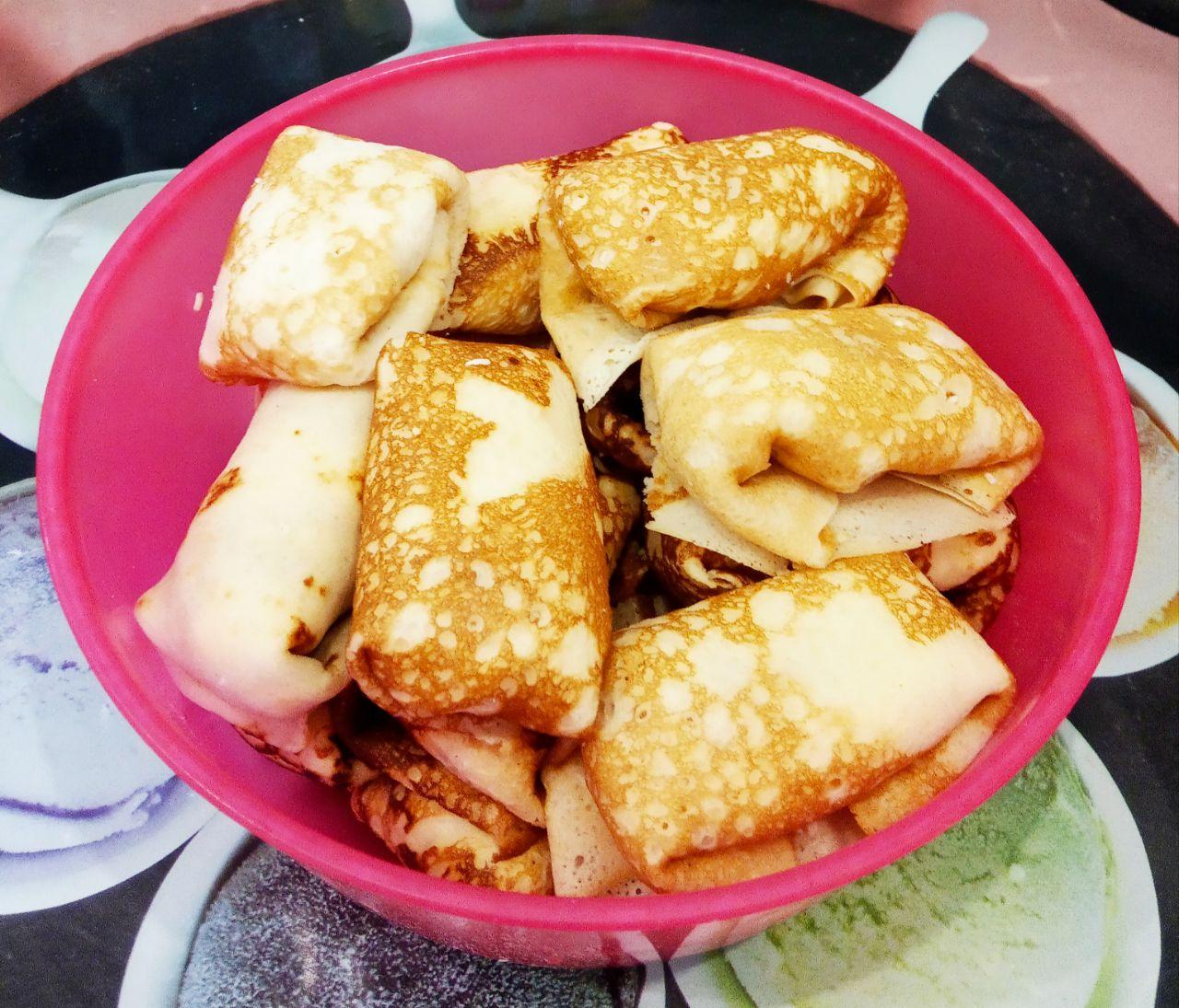 Блинчики нежные и аппетитные с творожной начинкой