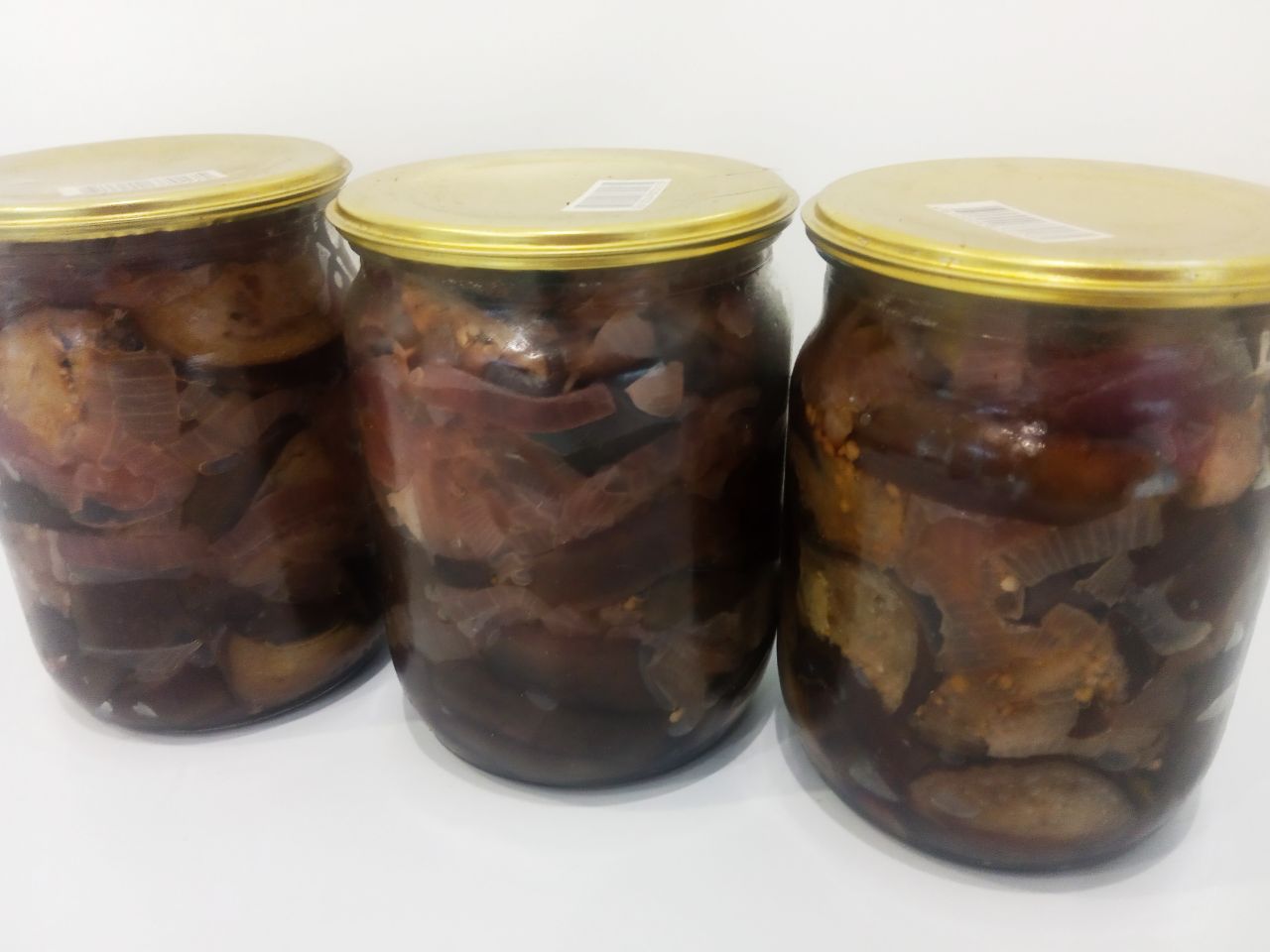 Закуска из баклажанов и лука, на зиму